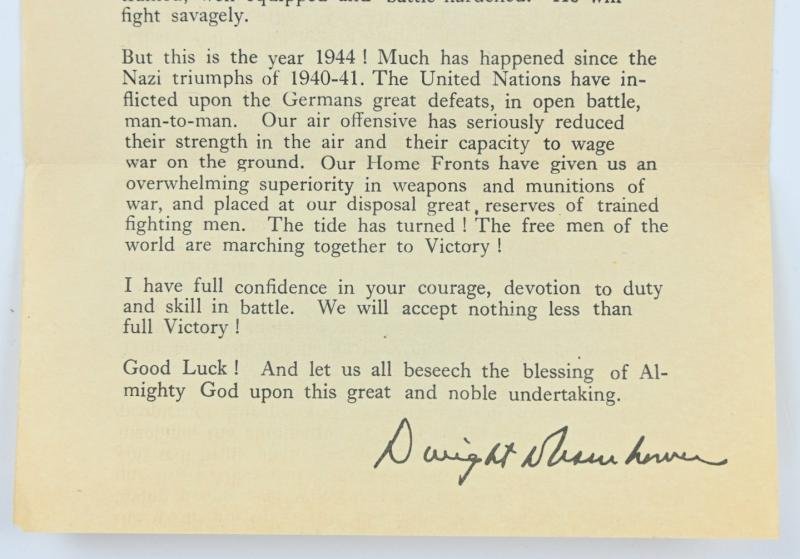 US WW2 Eisenhower D-Day Letter 6 June 1944 — image 6