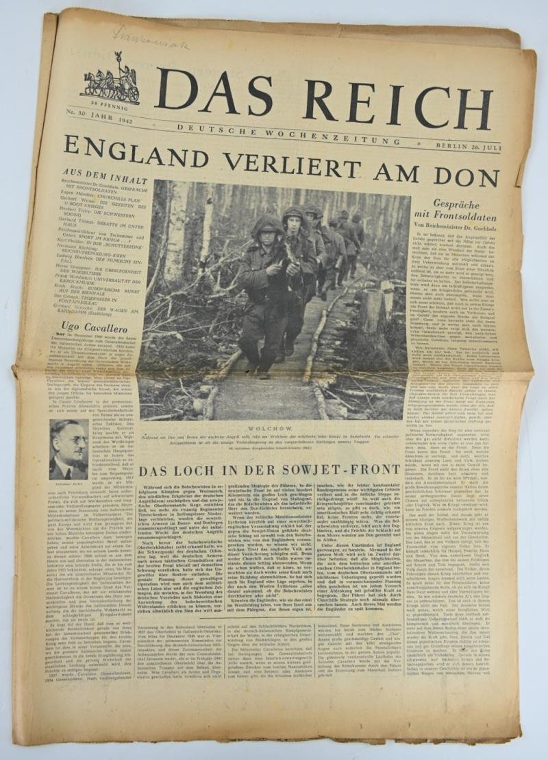 German Newspaper 'Das Reich' July 1942 — image 2