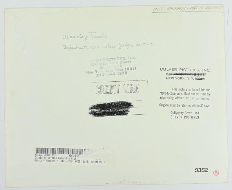 Allied Nuremberg Press Photo 'Nazi Leaders' — image 5