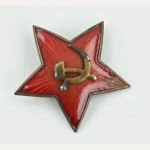 Sovjet WW2 Red Star Cap Badge