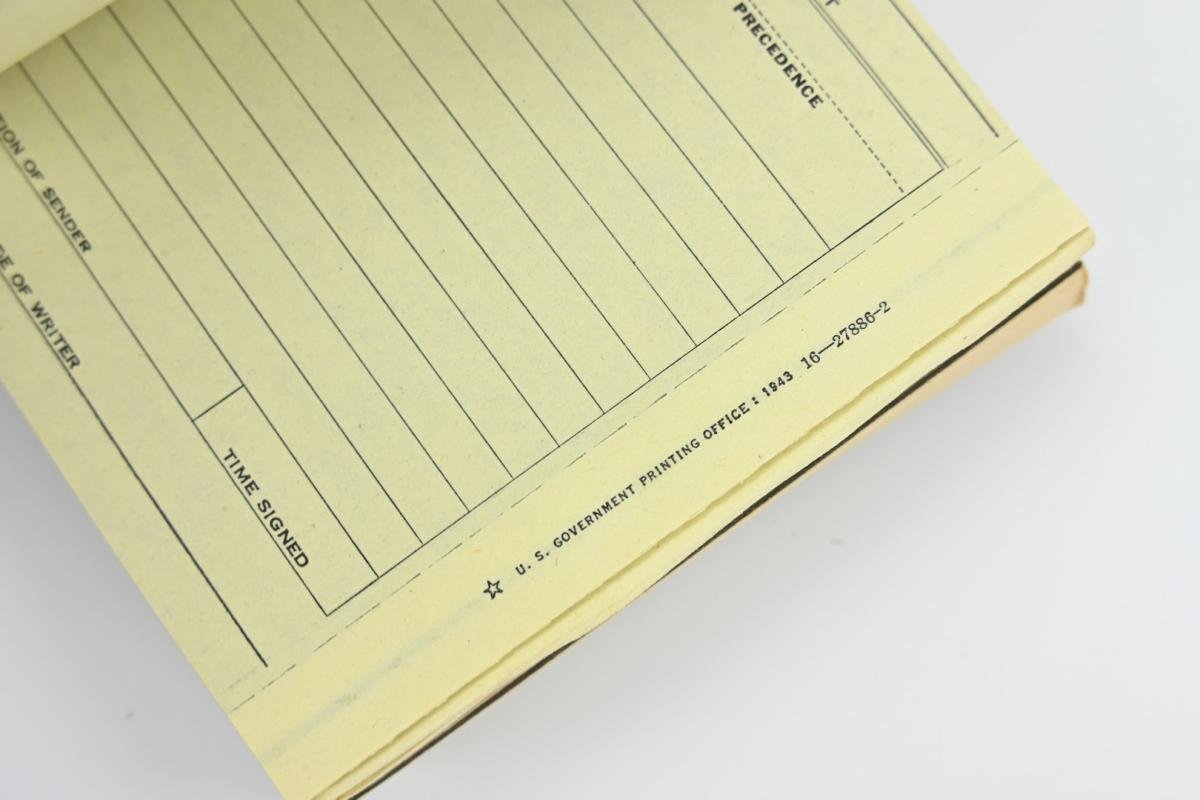 US WW2 Message Book M-210A — image 4