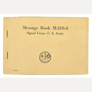 US WW2 Message Book M-210A