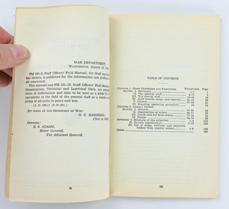 US WW2 Staff Officer Field Manual FM 101-5 — image 2