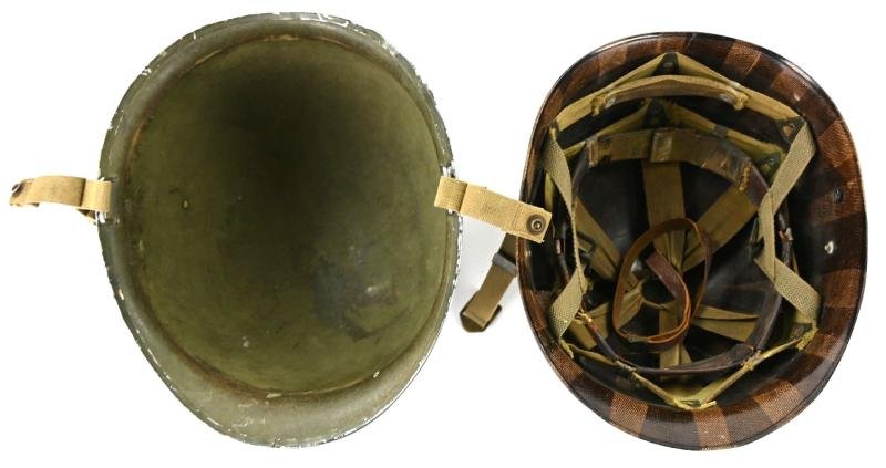 US WW2 M1 Fixed Bale Original Paratrooper Helmet — image 11
