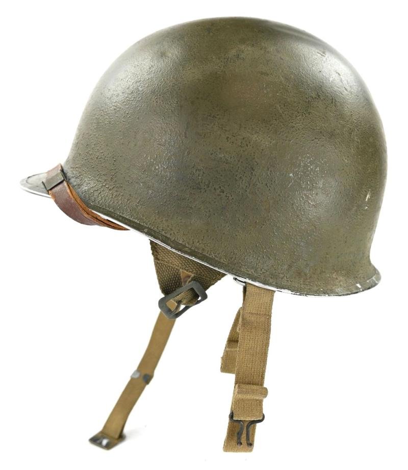 US WW2 M1 Fixed Bale Original Paratrooper Helmet — image 3