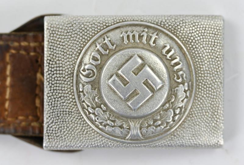 German Police Belt Buckle with Leather Tab 1937 — image 2