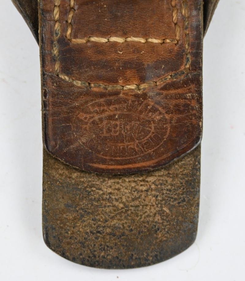 German Police Belt Buckle with Leather Tab 1937 — image 3