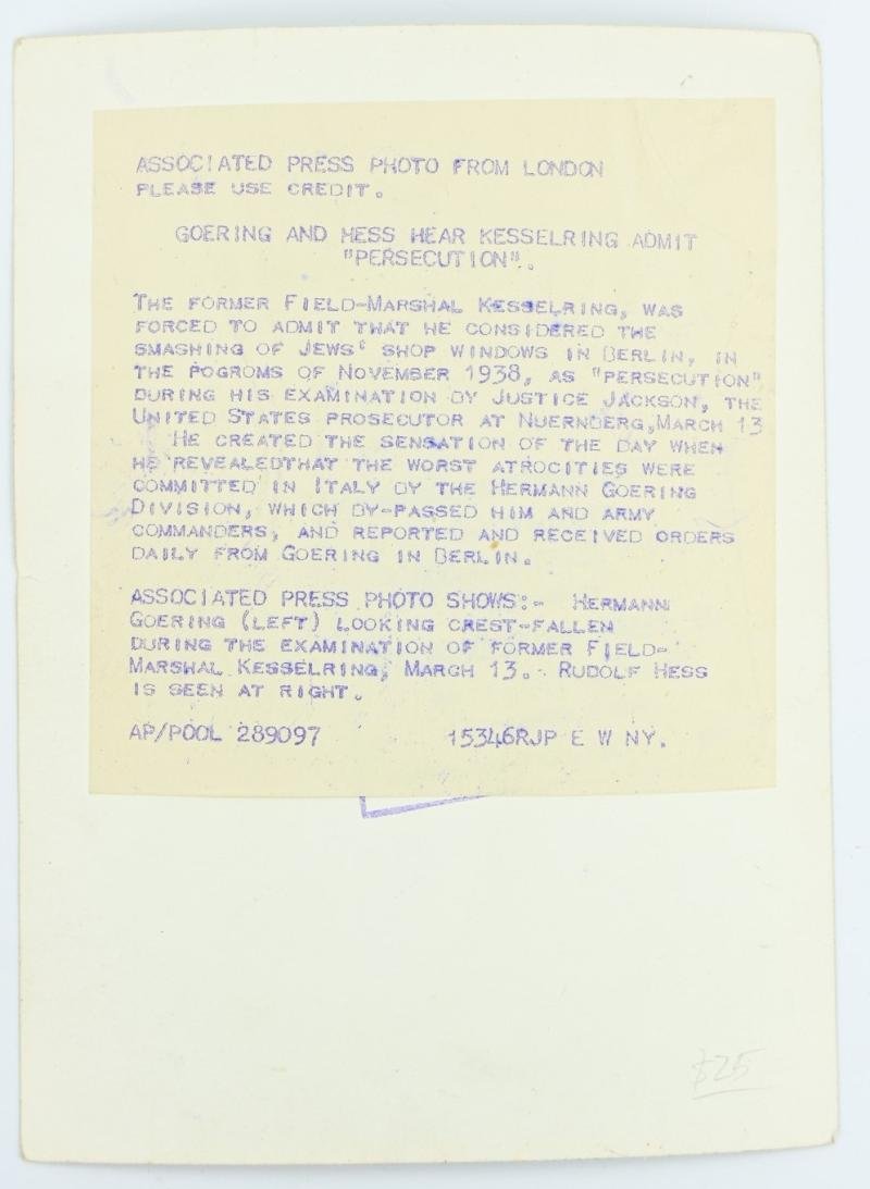 Allied Nuremberg War Trails Picture 'Göring and Hess' — image 3