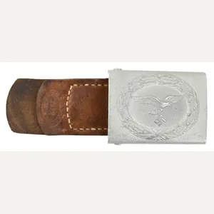 German LW Beltbuckle with Leather Tab 'GB' 1939