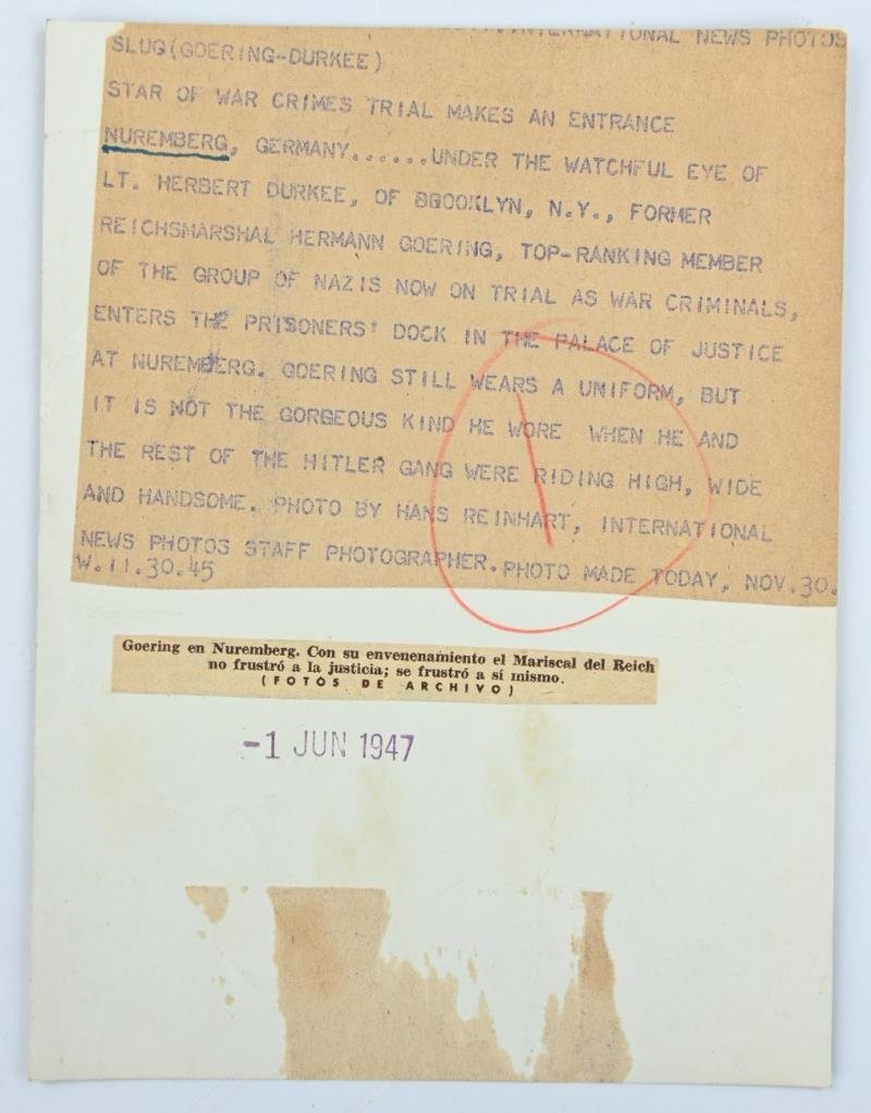 Allied Nuremberg War Trails Picture Hermann Göring — image 3