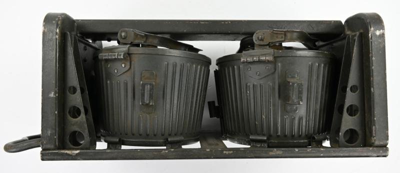 German WH MG34 Ammo Drum Set with Carrying Frame — image 15