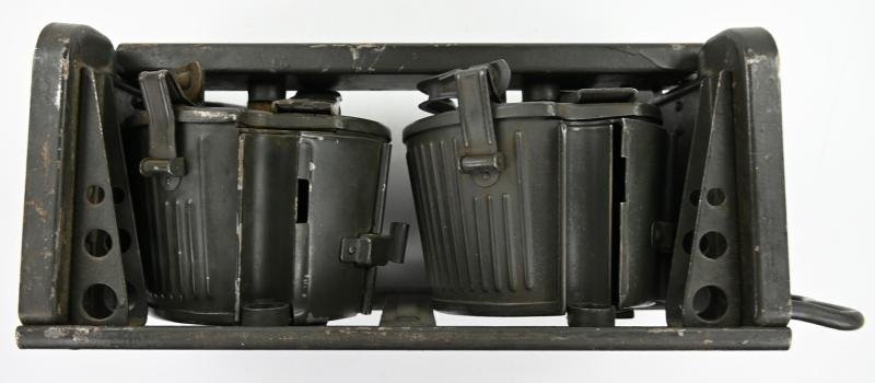 German WH MG34 Ammo Drum Set with Carrying Frame — image 16