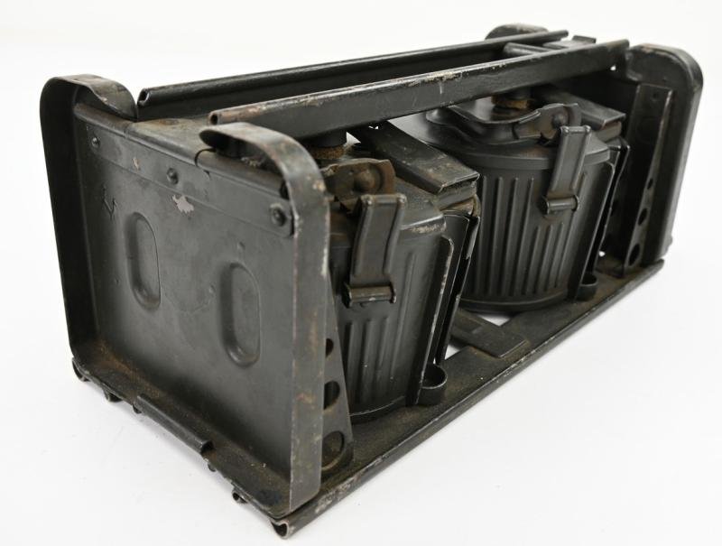 German WH MG34 Ammo Drum Set with Carrying Frame — image 17