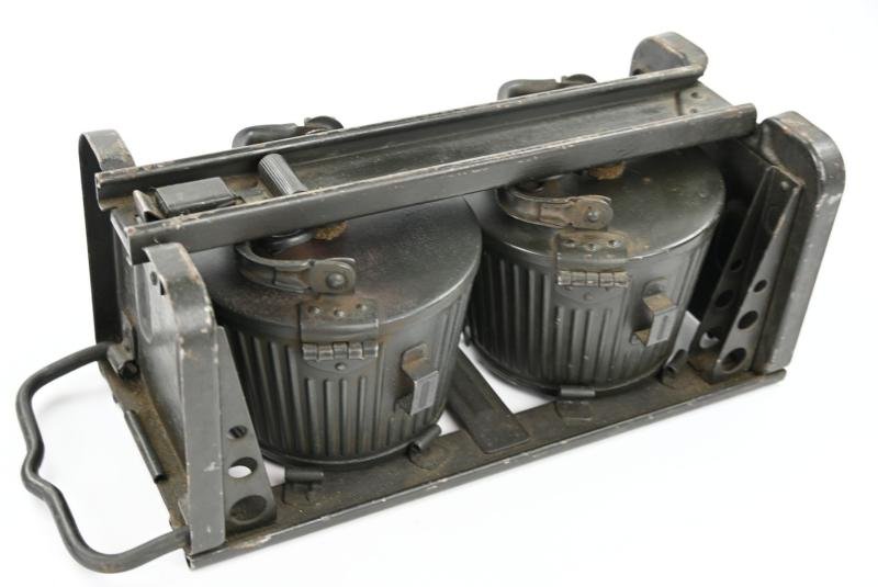 German WH MG34 Ammo Drum Set with Carrying Frame — image 5