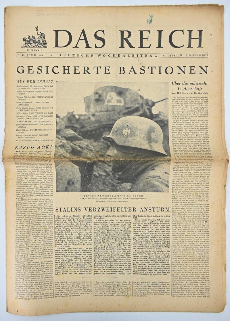 German Newspaper 'Das Reich' November 1942 — image 3