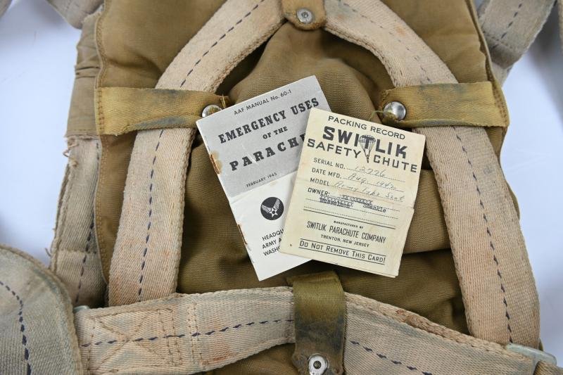 USAAF WW2 Switlik Seat Type Parachute Harness Assembly — image 3