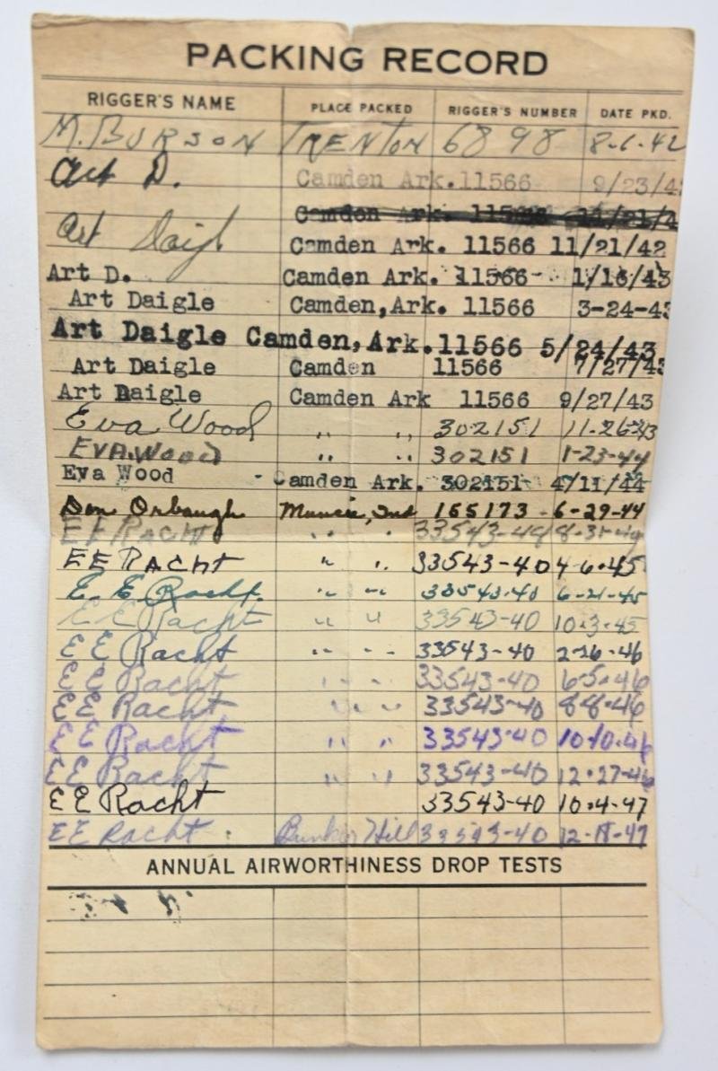 USAAF WW2 Switlik Seat Type Parachute Harness Assembly — image 5