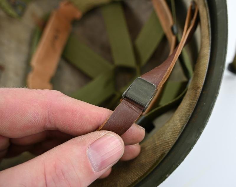 US WW2 M1 Fixed Bale with Saint Clair Helmet Liner — image 13