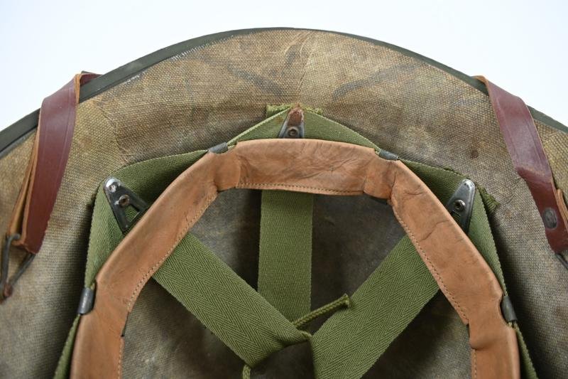 US WW2 M1 Fixed Bale with Saint Clair Helmet Liner — image 9