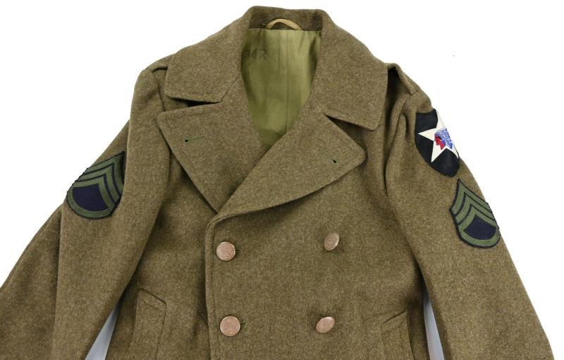 US WW2 EM/NCO Winter Greatcoat 2nd Infantry Division — image 3