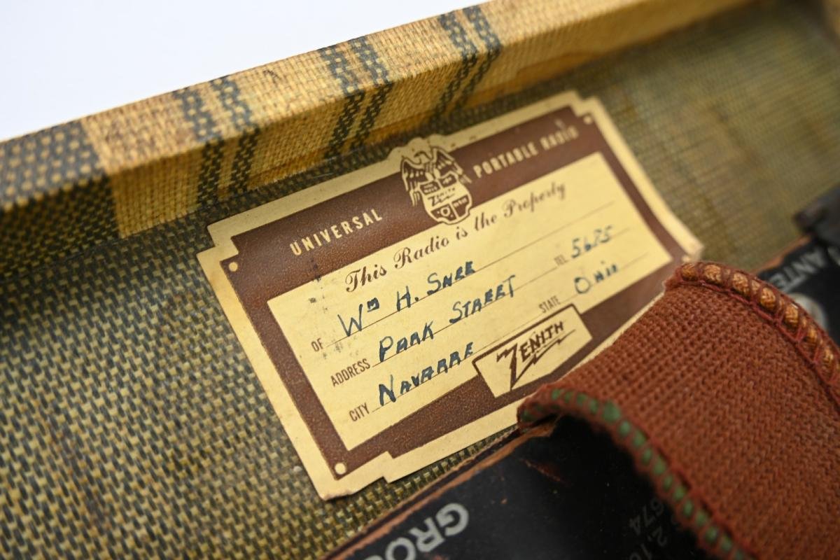 US WW2 Period Zenith Wavemagnet Long Distance Radio 1st Lt. William H. Snee 15th USAAF Pilot — image 8