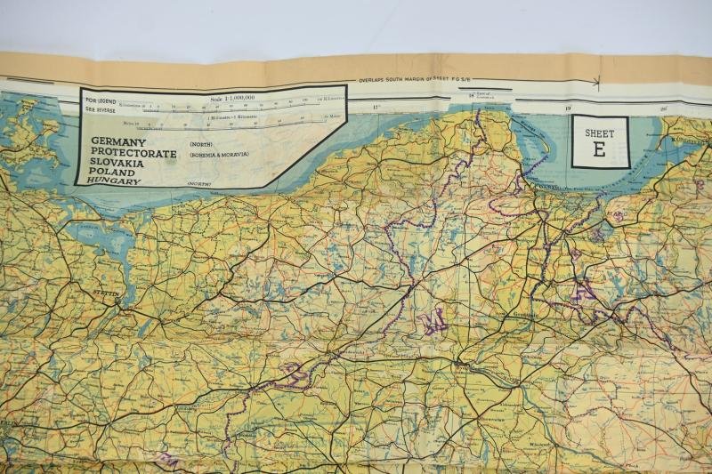 USAAF WW2 Pilot Escape Map 43E/F — image 2