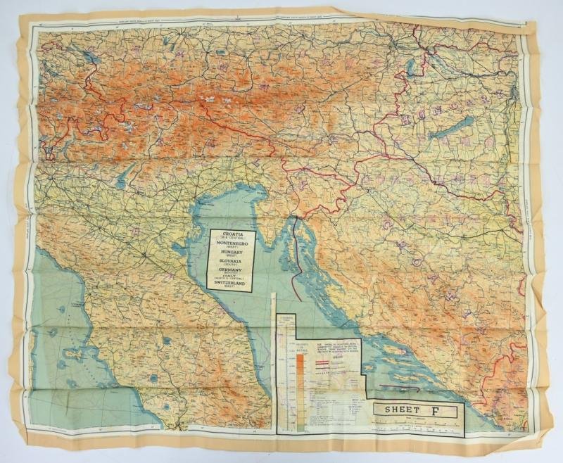 USAAF WW2 Pilot Escape Map 43E/F — image 4