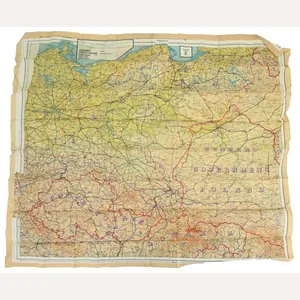 USAAF WW2 Pilot Escape Map 43E/F