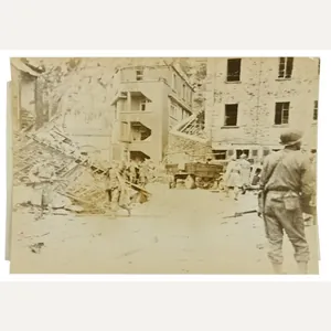 US WW2 Radiophoto/ Press Photo 'Surrender in Cherbourg'