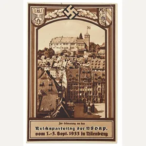 German Postcard Reichsparteitag Nürnberg 1933