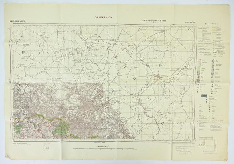 German WH Mapcard of Gemmenich Belgium — image 2