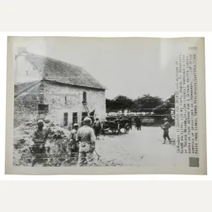 US WW2 Radio Photo 'Sniper Search Normandy'