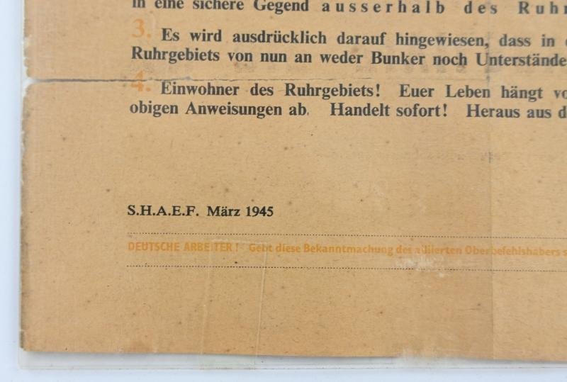 US WW2 Droppingsflyer Sheaf March 1945 'Ruhr Region' — image 2