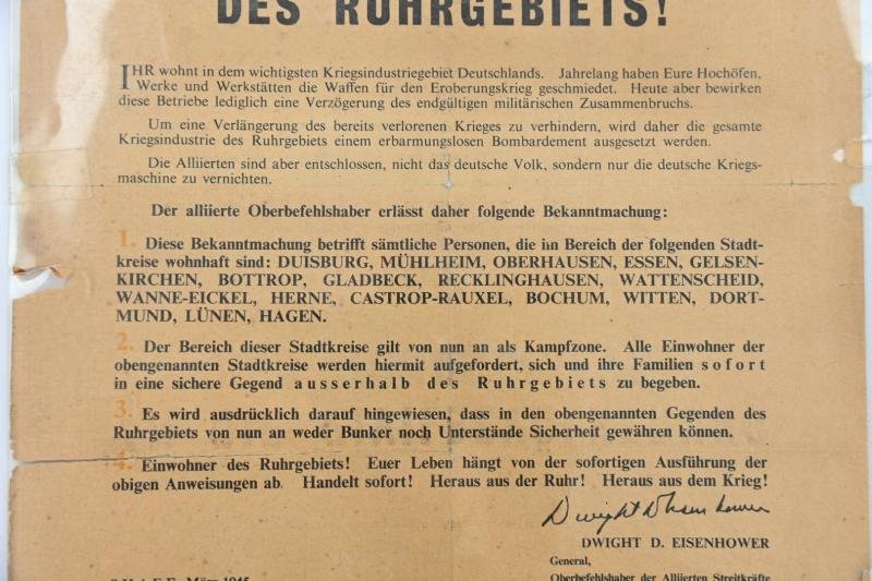 US WW2 Droppingsflyer Sheaf March 1945 'Ruhr Region' — image 5