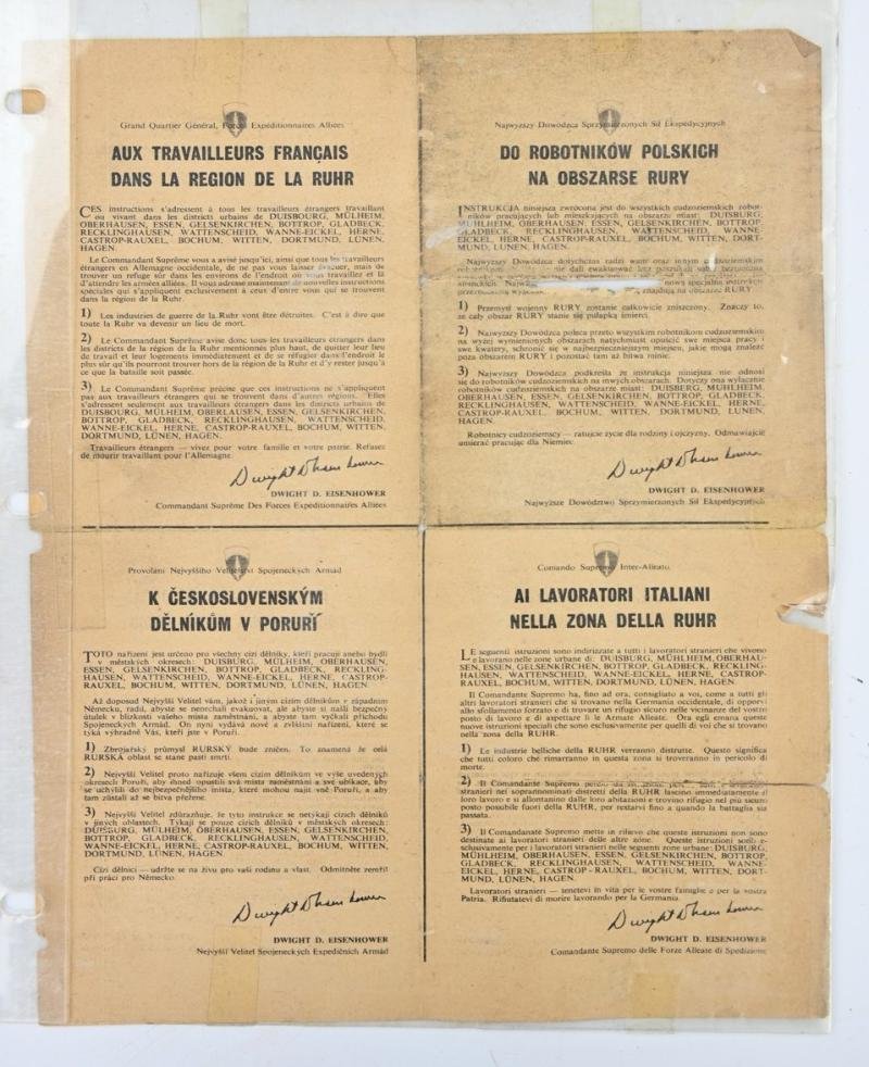 US WW2 Droppingsflyer Sheaf March 1945 'Ruhr Region' — image 6
