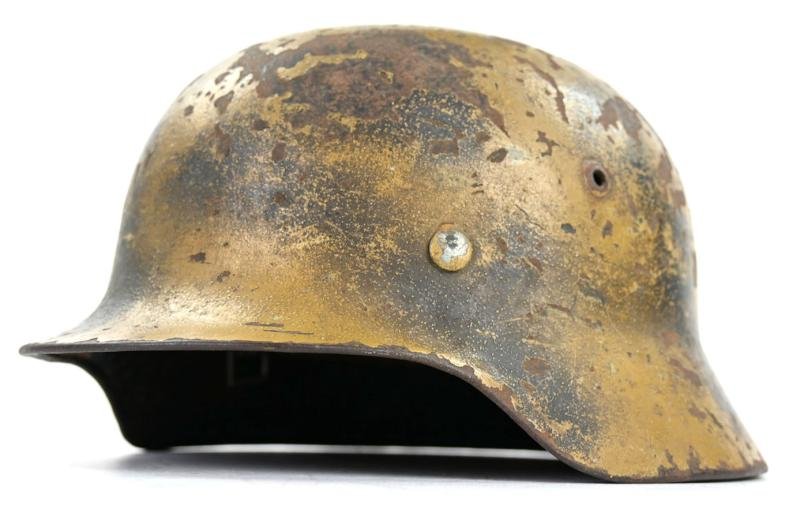 German LW M35 Camouflaged Combat Helmet — image 2
