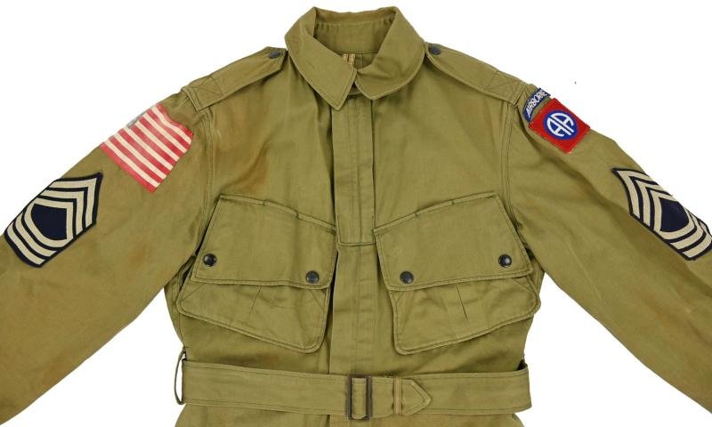 US WW2 82nd Airborne M42 Jumpjacket with Armflag — image 2