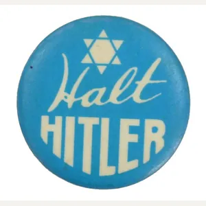 US WW2 Button 'Halt Hitler'