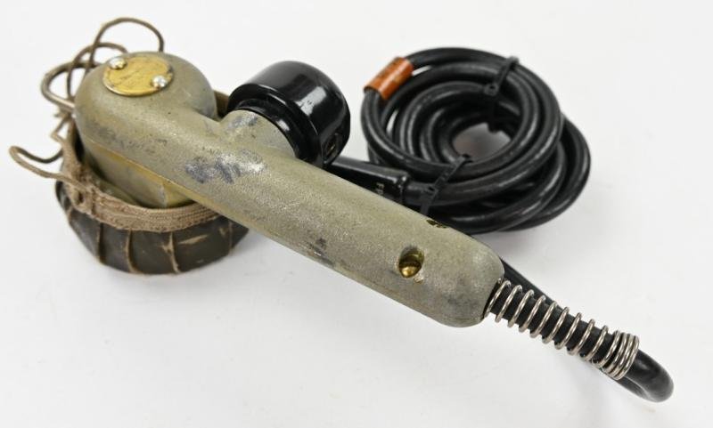 USAAF WW2 T-17 Lollipop Type Aircraft Microphone Headset — image 3