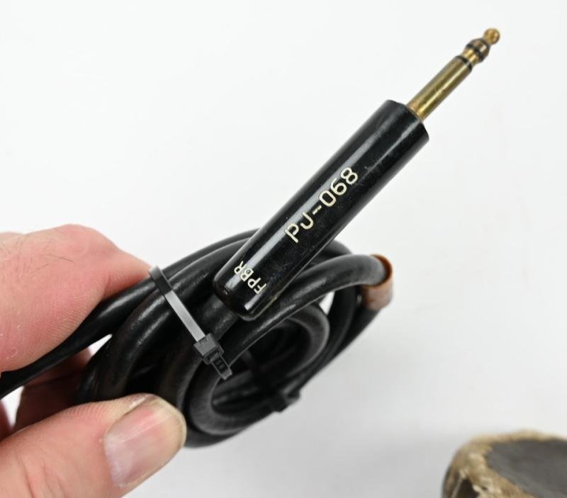 USAAF WW2 T-17 Lollipop Type Aircraft Microphone Headset — image 9