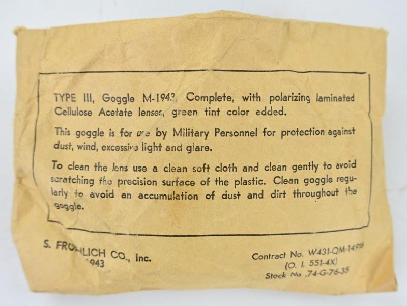 US WW2 Dust Goggles in Pouch — image 6