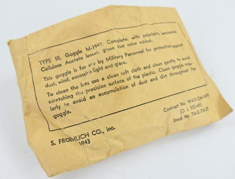 US WW2 Dust Goggles in Pouch — image 7