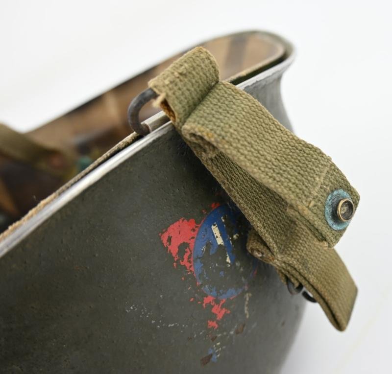 US WW2/Korea M1C Paratrooper Helmet 82nd Airborne Division — image 13