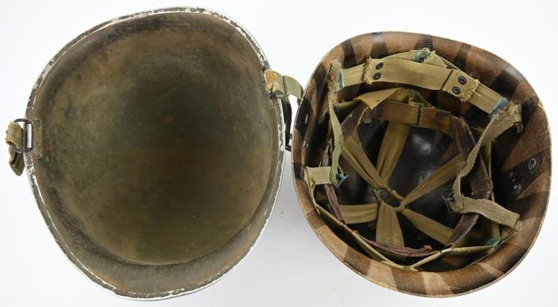 US WW2/Korea M1C Paratrooper Helmet 82nd Airborne Division — image 14
