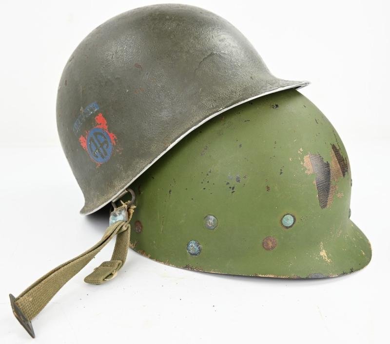 US WW2/Korea M1C Paratrooper Helmet 82nd Airborne Division — image 17