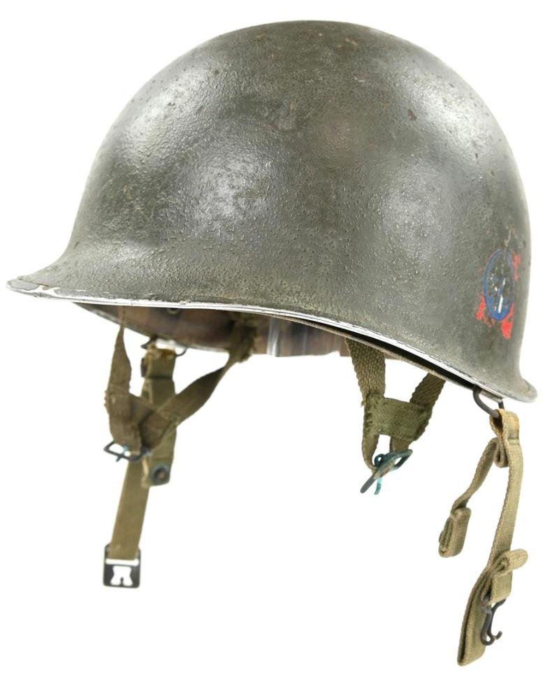 US WW2/Korea M1C Paratrooper Helmet 82nd Airborne Division — image 3