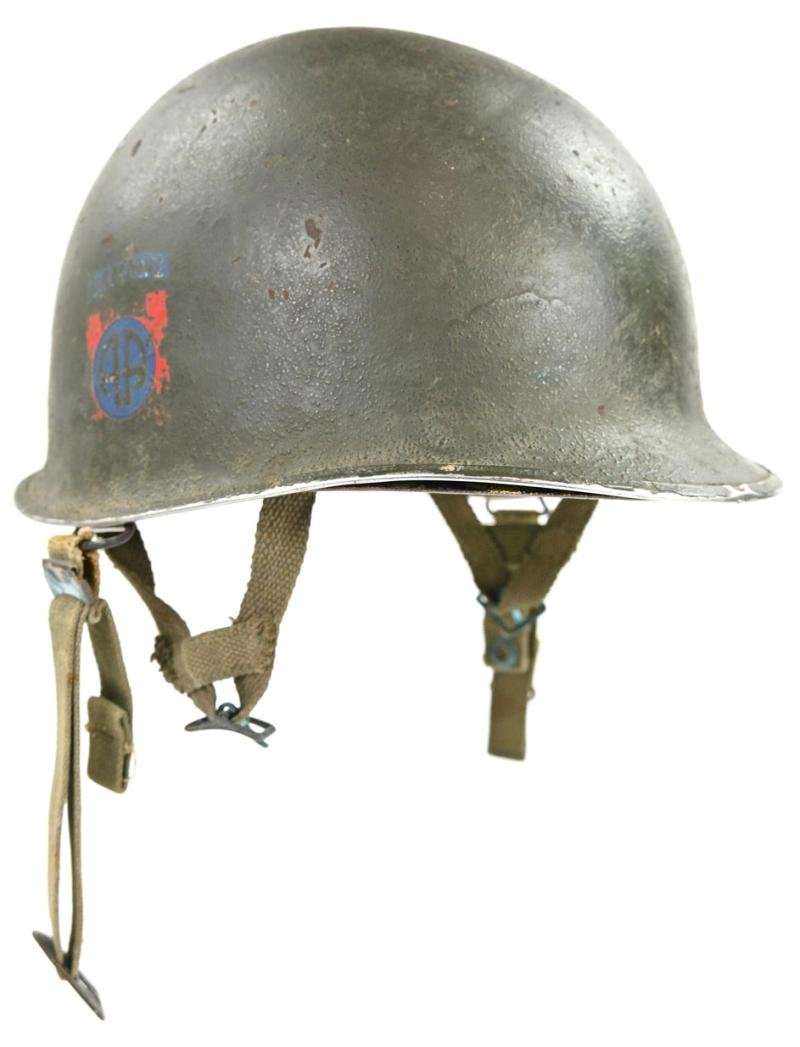 US WW2/Korea M1C Paratrooper Helmet 82nd Airborne Division — image 4