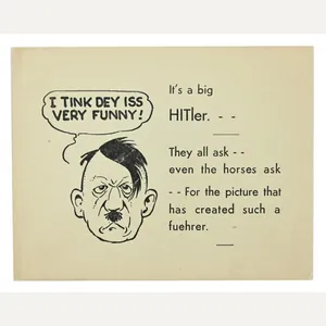 US WW2 Ant-Hitler Propaganda Envelop and Cards