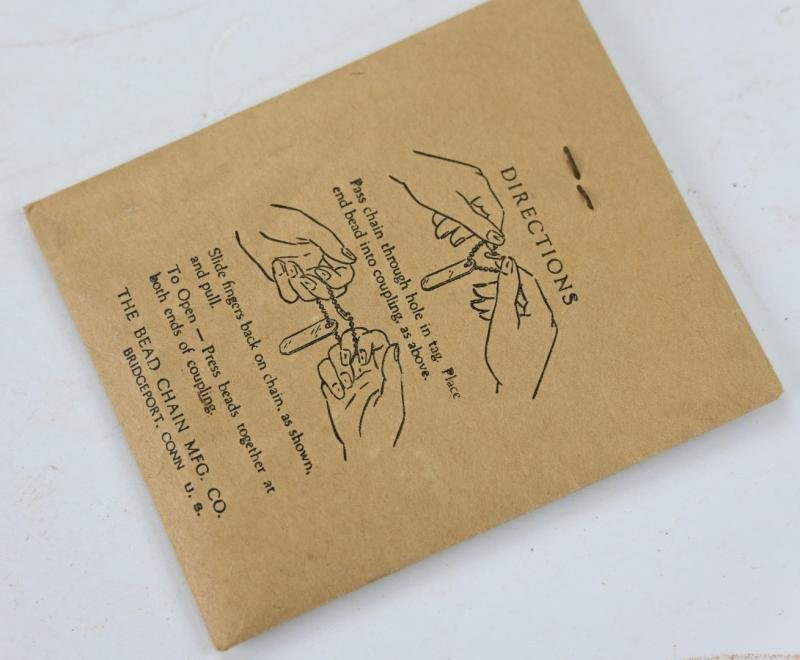 US WW2 Dog-Tag Chain in Pouch — image 3