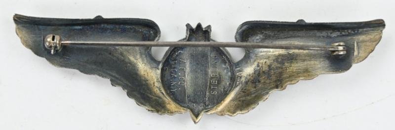 USAAF WW2 Bombadier Wings Sterling Silver — image 3